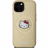 Hello Kitty odinis Kitty Head magnetinis dėklas telefonui iPhone 15 - auksinis