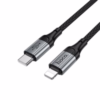 Kabelis USB-C į Lightning Hoco PD 2,4A 1,5 m X121 juodas