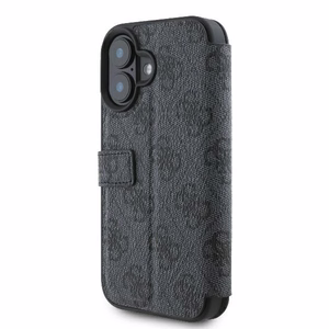 Guess 4G Metal Logo dėklas telefonui iPhone 16 - juodas