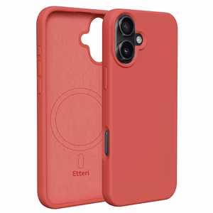 "Etteri" silikoninis magnetinis dėklas "iPhone 16 Plus" 6,7" avietinis