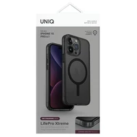 Uniq LifePro Xtreme Magnetinis įkrovimo dėklas iPhone 15 Pro telefonui - juodas