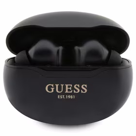 Guess GUTWST50EK TWS Bluetooth ausinės + įkrovimo stotelė - juodos Classic EST