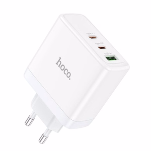 Įkroviklis Hoco 2 x USB-C + USB-A GaN QC PD 65W N30 baltas