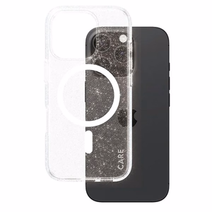 CARE by PanzerGlass Flagship Star Lit dėklas telefonui iPhone 16 Pro 6.3" baltas Magnetinis 1342