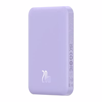 Magnetinė išorinė baterija Baseus Mini 5000mAh 20W (violetinė)