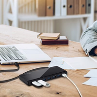 TP-Link UH700 sąsajos šakotuvas USB 3.2 Gen 1 (3.1 Gen 1) Micro-B 5000 Mbit/ai Juoda