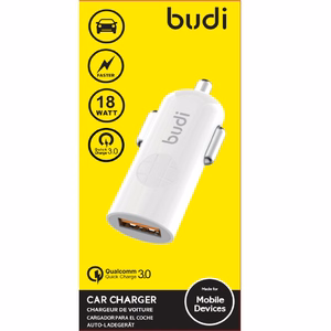 Budi BD062Q car charger with 1 USB-A port, with LED indicator