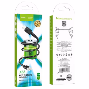 Kabelis USB A į Lightning Hoco 2,4A 1 m X83 juodas