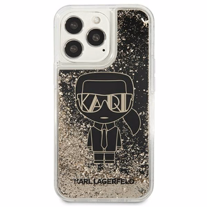 Karl Lagerfeld Liquid Glitter Gatsby dėklas telefonui iPhone 13 Pro Max - juodas