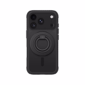 AmazingThing Titan Pro Lens Ring Set dėklas, skirtas iPhone 18 Pro, su kameros apsauga ir magnetiniu žiedu, suderinamas su MagSafe – spalva: juoda