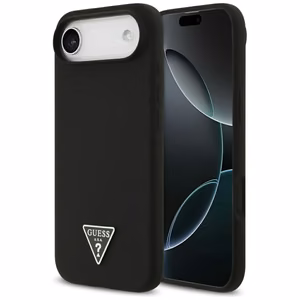 Guess чехол IPHONE 17 Air совместимый с MagSafe GUHMP17MSCTRLMK (Silicone W/ Triangle Logo) черный