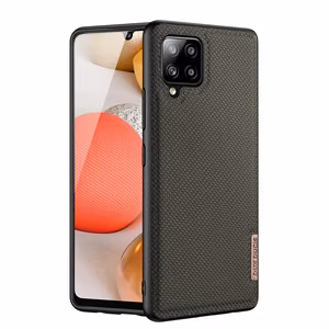 Dux Ducis Fino dėklas padengtas nailono medžiaga Samsung Galaxy A42 5G žalias