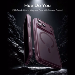 ESR Classic Hybrid MagSafe dėklas, skirtas iPhone 18 Pro Max / 17 Pro Max, tamsiai vyšninės spalvos