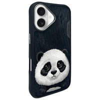 Nimmy Big Eyed Pet 2.0 Panda Dėklas telefonui iPhone 16 - juodas