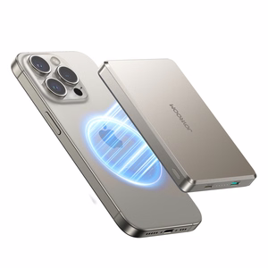 Внешний аккумулятор Joyroom JR-PBM08 Pro 22,5 Вт 10000 мА·ч с беспроводной зарядкой и 2 x USB-C — титановый