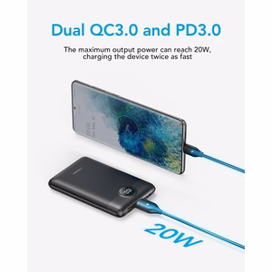 VEGER išorinė baterija 10000 mAh PD QC3.0 2A 22,5W S11 (W1140) juoda