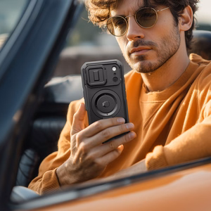 Tech-Protect Kevlar MagSafe dėklas iPhone 17 Pro telefonui – juodas