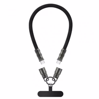 USB Laidas Essager "Rope" juodas 60W "Type-C / Type-C" 30cm