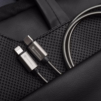 FORCELL F-ENERGY Metal C239 kabelis Type-C į Type-C PD QC4.0 5A 100W E-mark 1 m sidabrinis