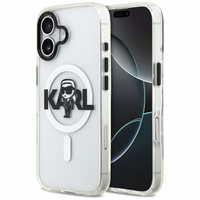 Karl Lagerfeld IML Karl Sketch Logo Magnetinis dėklas telefonui iPhone 17 - permatomas