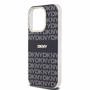 DKNY IML mono ir dryžuotas magnetinis dėklas telefonui iPhone 15 Pro – juodas