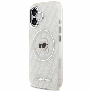 Karl Lagerfeld IML Karl Head Logo MagSafe iPhone 17 Case - Gray