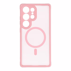 Case for Samsung S24 FE Full Matte Mag Cover compatible with MagSafe light pink