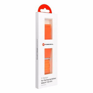 FORCELL F-DESIGN FS05 dirželis SAMSUNG laikrodžiui 22 mm oranžinis