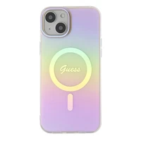 Guess GUHMP15MHITSP iPhone 15 Plus 6.7" rožinis/rožinis kietas dėklas IML Iridescent MagSafe