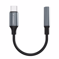 Wozinsky WACM-01 USB-C adapteris - 3.5 mm mini lizdas - juodas
