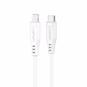 Acefast C3-01 Lightning - USB-C PD kabelis 30W 3A 480Mb/s 1.2m - baltas