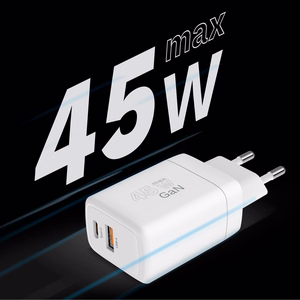 Kruger&Matz 45 W GaN tinklo įkroviklis su Power Delivery ir Quick Charge