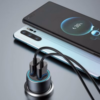 Automobilinis Įkroviklis Dudao "R4+" Pilkas 18W (3xQC3.0)