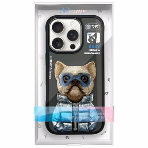 Nimmy Cool&Cute 2.0 Šuns dėklas telefonui iPhone 16 Pro - juodas