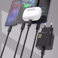 Dudao A27STEU 25W GaN USB-A Wall Įkroviklis with USB-A - USB-C Laidas - Juodas