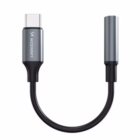 Wozinsky WACM-01 USB-C adapteris - 3.5 mm mini lizdas - juodas