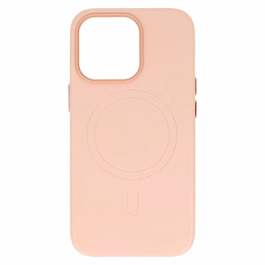 Dėklas (m) telefonui MagSafe odinis iPhone 15 Pro - šviesiai rožinis
