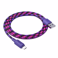 Kabelis USB A į Micro USB Hoco 2,4A 1 m X116 gradientinė violetinė