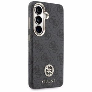 Guess dėklas 4G Rhinestone Round Logo MagSafe skirtas Samsung Galaxy S26 Plus juodas