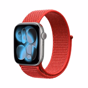 Crong Nylon sportinis Apple Watch dirželis, 38/40/41/42 mm, „Red Fusion“