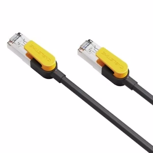 Kabelis Cat7 S/STP, 0.5m, juodas