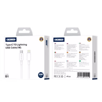 JELLICO laidas B1 USB-C - Lightning PD 20W 1M Baltas