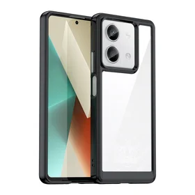 Kosmoso dėklas su geliniu rėmeliu telefonui Xiaomi Redmi Note 13 Pro - juodas