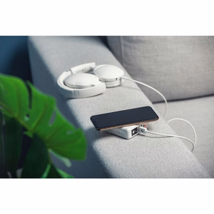 FORCELL F-ENERGY daugiafunkcis įkroviklis 15W 4in1 su USB/USB-C jungtimi, išorine baterija 8000mAh ir belaidžiu įkrovimu
