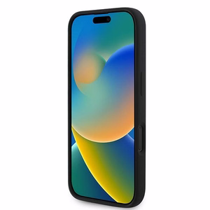 Karl Lagerfeld silikoninis dėklas telefonui Nauble Heads Print Magnetinis iPhone 16 Plus - juodas