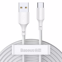 Baseus TZCATZJ-02 USB kabelis 1,5 m USB A USB C Balta