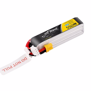 „Tattu 3s“ 550 mAh 95C 11,4 V HV LiPo akumuliatorius su XT30 kištuku ir „Long-Pack“ jungtimi