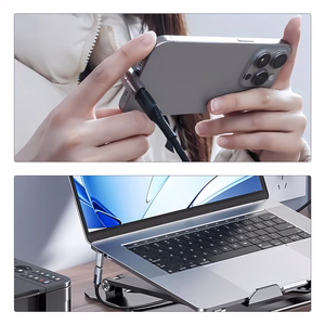Wozinsky WPKF-01 USB-C - USB-C 40Gb/s 240W 8K OTG kampinis adapteris - pilkas