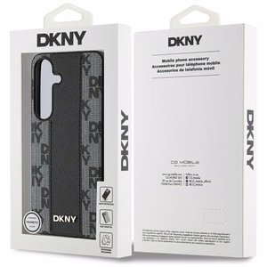 DKNY odinis languoto rašto magnetinis dėklas telefonui Samsung Galaxy S25 - juodas