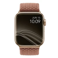 UNIQ dirželis Aspen Apple Watch 44/42/45 mm Series 1/2/3/4/5/6/7/8/9/SE/SE2 pintas rožinis/grapefruit rožinis